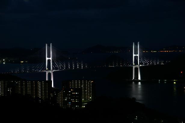 鍋冠山（なべかんむりやま）の夜景