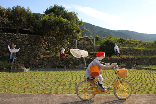 大村市：萱瀬町　作品名『リアル案山子』